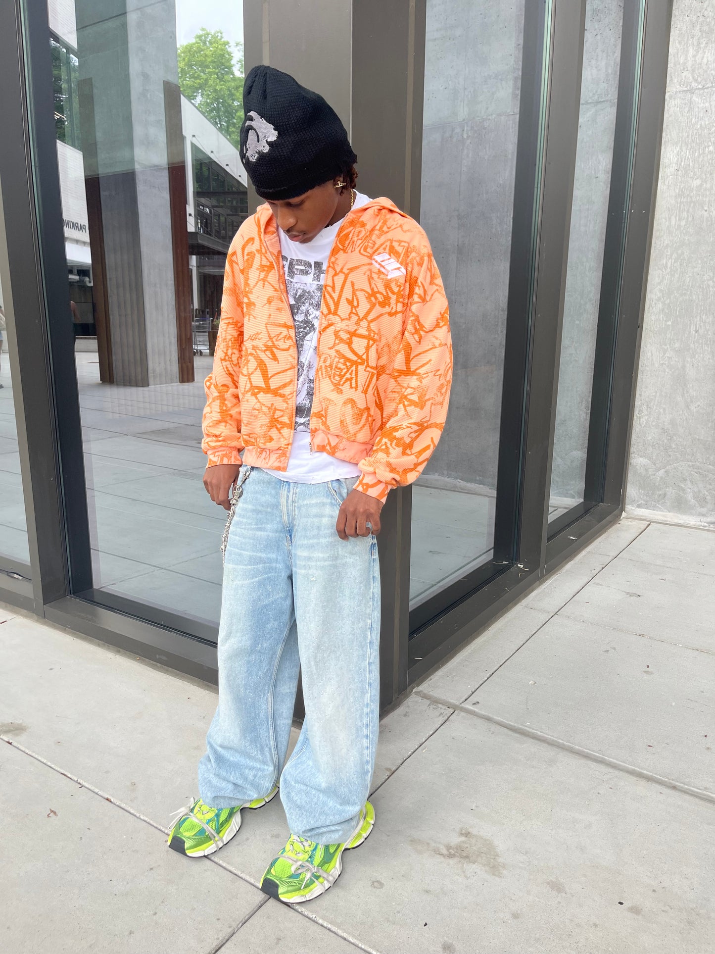 “Dreamsicle” Graffiti Zip Up