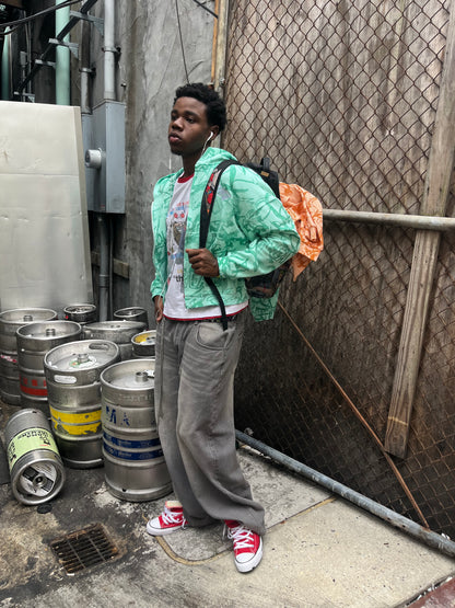 "Mint" Graffiti Zip Up