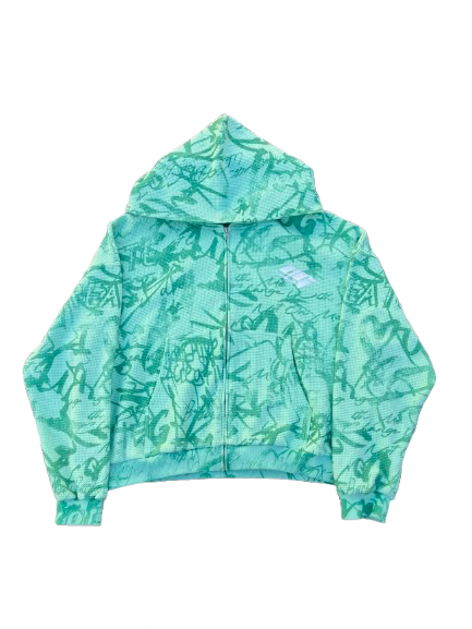"Mint" Graffiti Zip Up