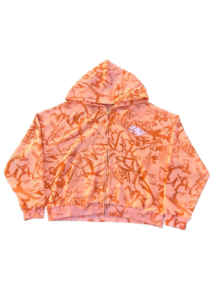 “Dreamsicle” Graffiti Zip Up