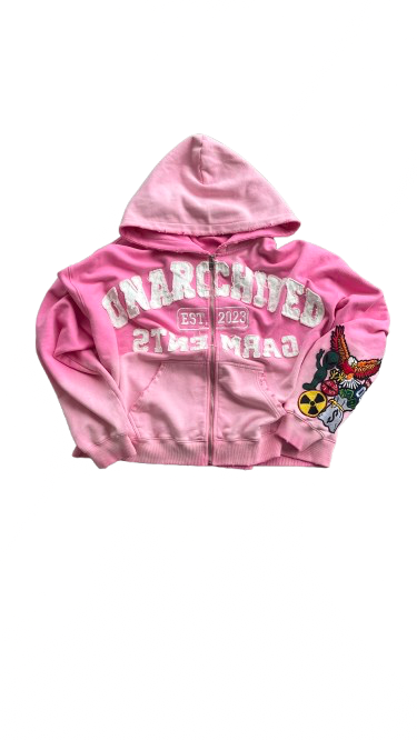 PINK "EXPRESSIONS" ZIP-UP